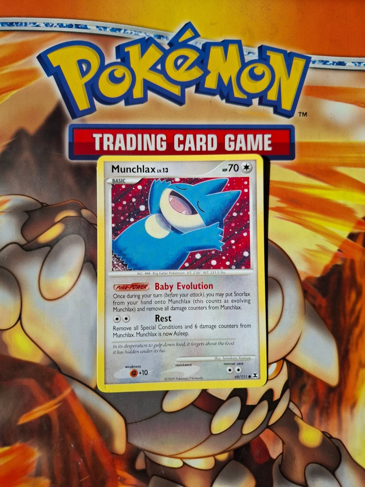 Munchlax 69/111 Platinum Rising Rivals pokemon kaart, Ophalen of Verzenden, Gebruikt, Losse kaart