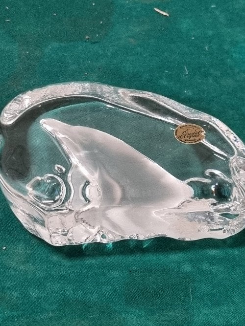 sculptuur dolfijn cristal dárques, Ophalen of Verzenden