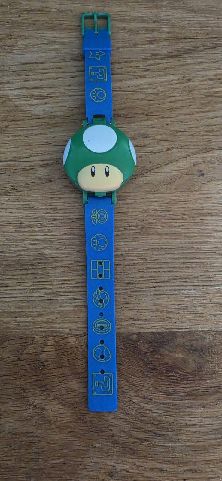 Retro Nintendo horloge - Luigi in Mushroom, Ophalen of Verzenden, Gebruikt, Blauw, Jongen of Meisje