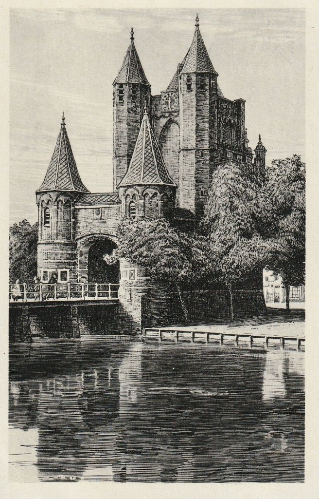 PENTEKENING KAART POORT UIT 1938 ZEER MOOIE OUDE KAART KO462, Ophalen of Verzenden, Voor 1920