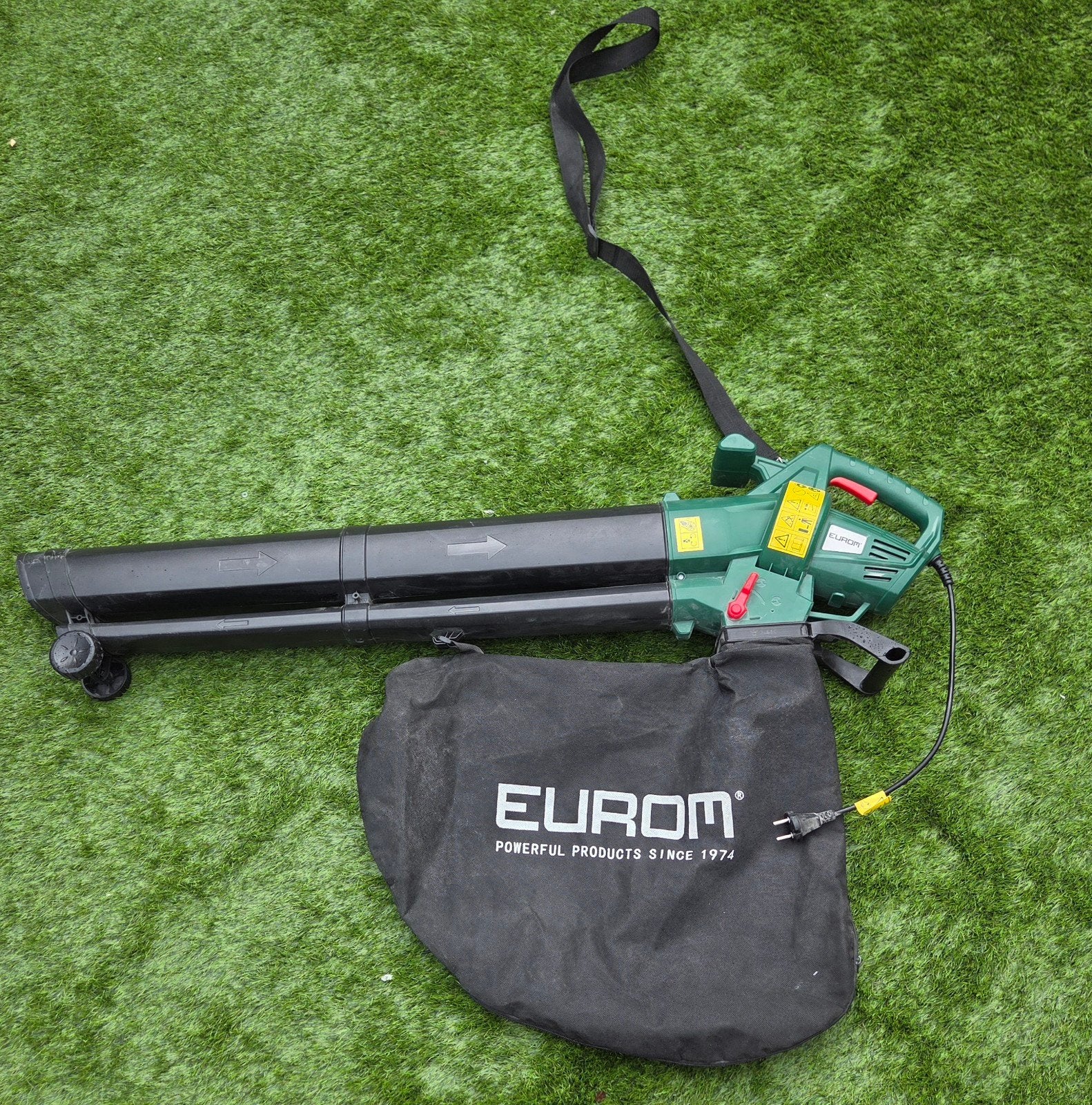 Eurom Garden Cleaner 3001 Bladblazer/Bladzuiger 3000W, Ophalen, Gebruikt, Met opvangzak, Handgedragen