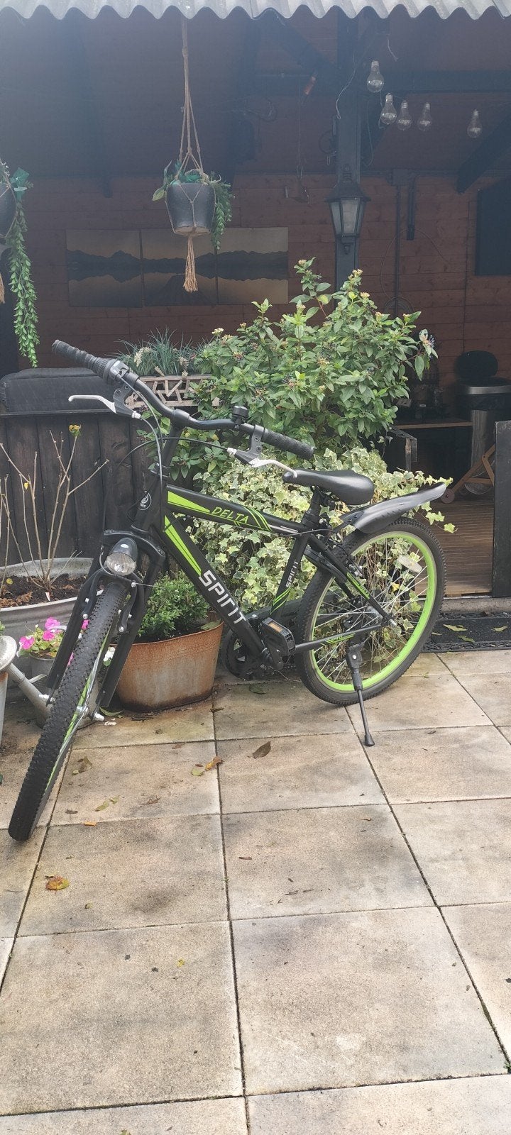 Spirit Delta Mountainbike 24 inch - Zwart/Groen, Gebruikt, Hardtail, Velgrem, Ophalen