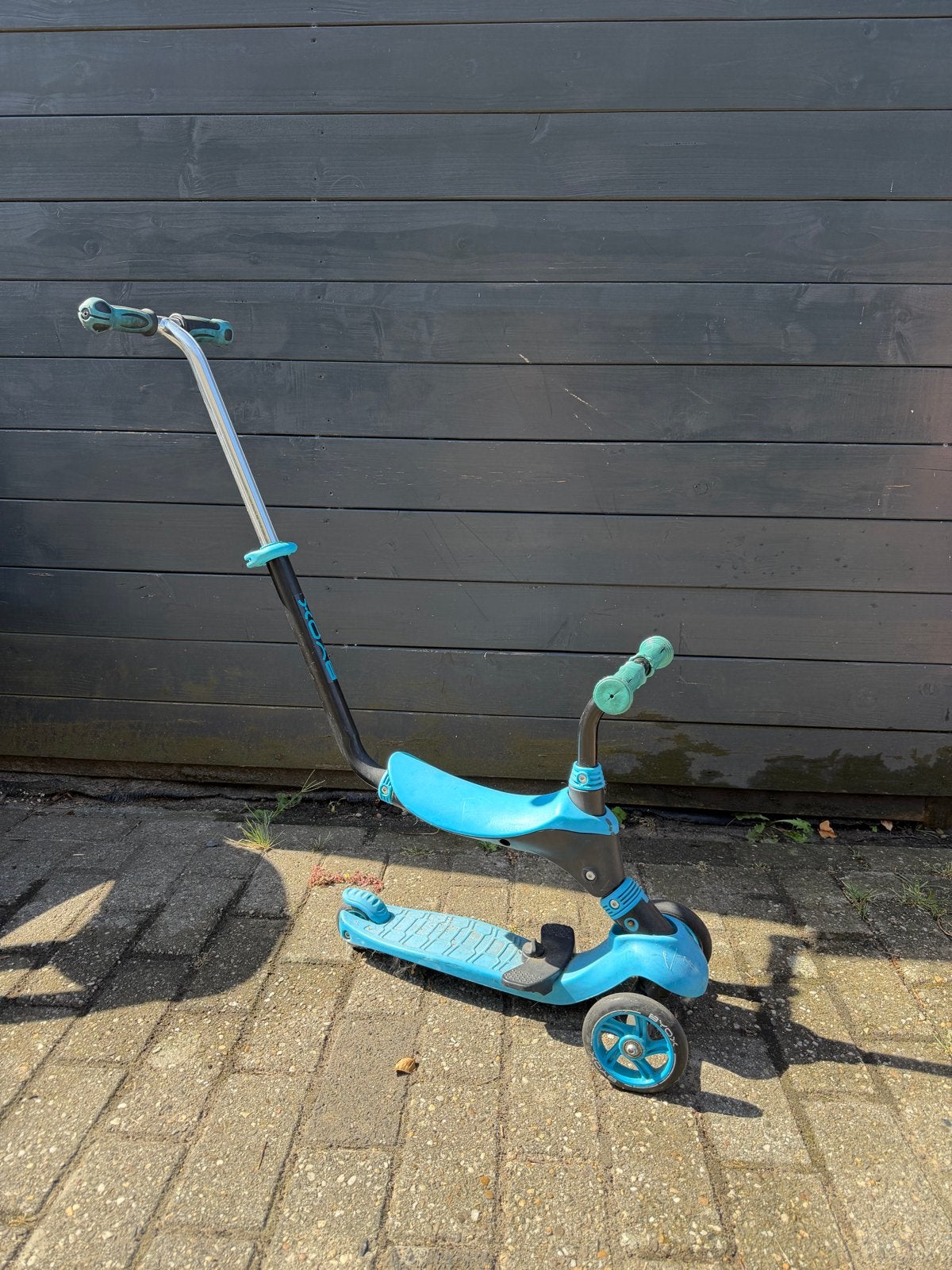 Blauwe kinderstep met zitje, Fietsen en Brommers, Steps, Ophalen, Gebruikt, Gewone step