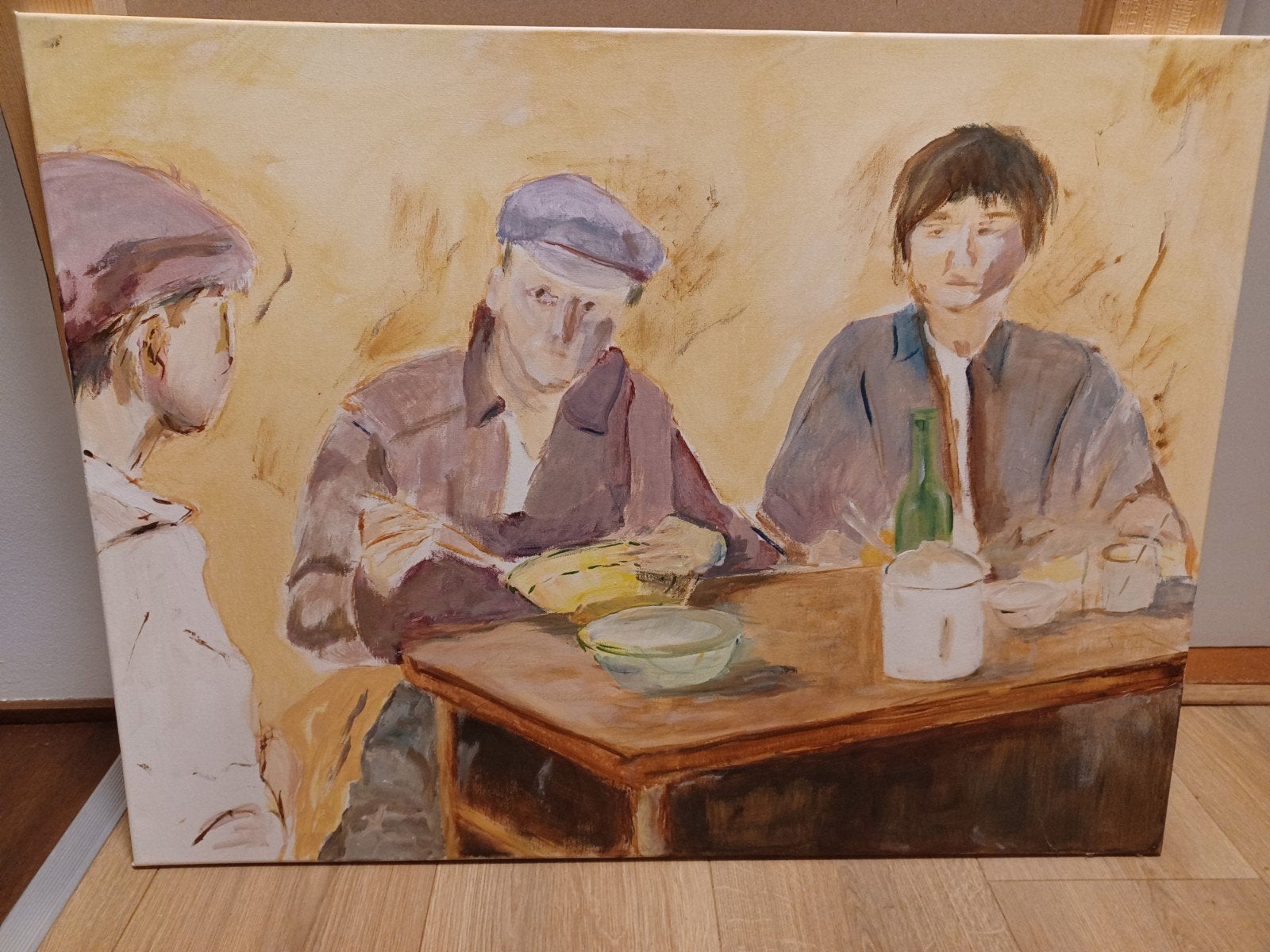 Schafttijd. Acryl op doek. 60x80 cm., Ophalen