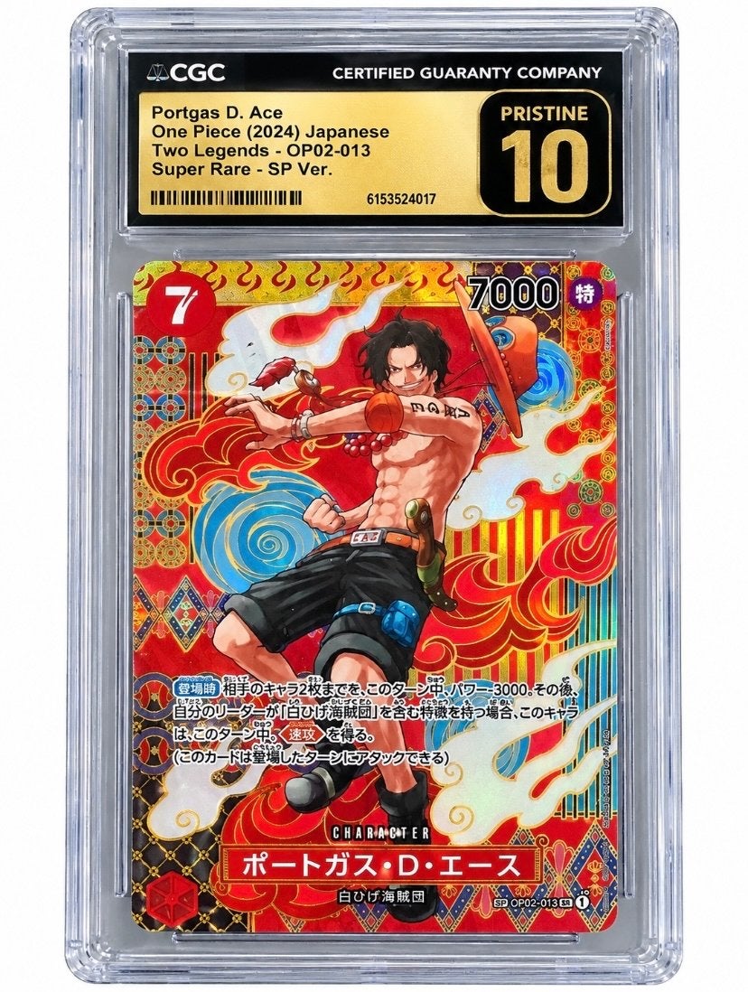 One Piece OP02-013 Portgas D. Ace SP-kaart CGC Pristine 10, Ophalen of Verzenden, Nieuw
