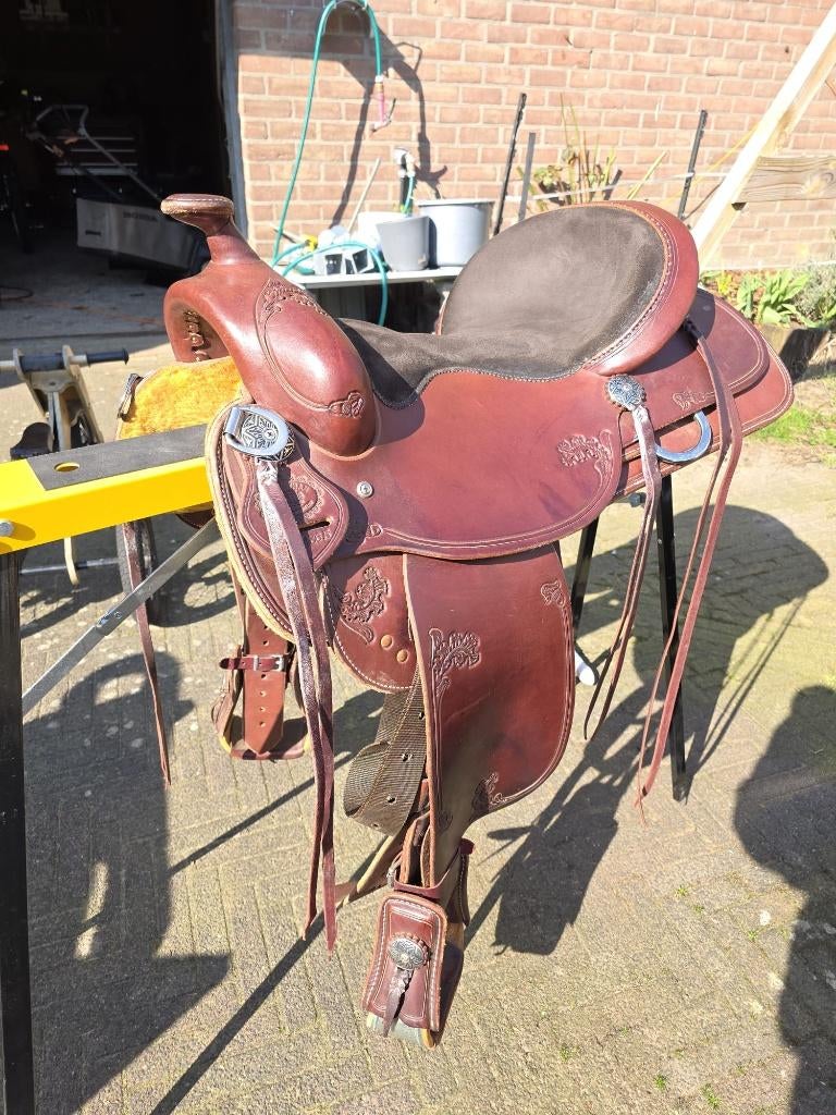 RW Bowman B-light pleasure saddle - zo goed als nieuw, Dieren en Toebehoren, Ophalen of Verzenden, Zo goed als nieuw, Western