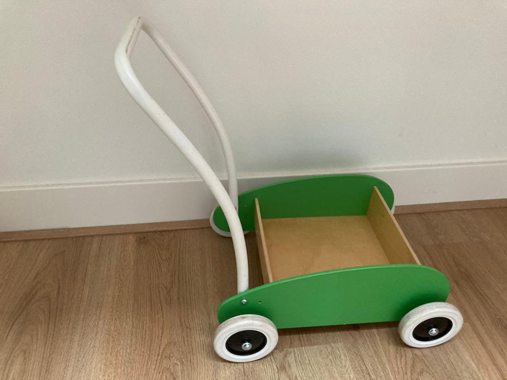Houten Loopwagen voor de eerste stapjes, Ophalen, Zo goed als nieuw, Jongen of Meisje