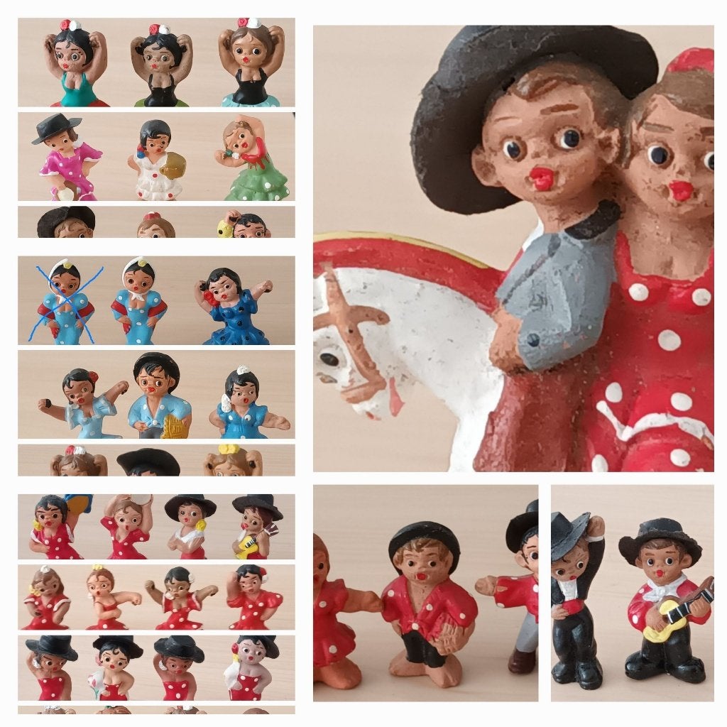 Vintage Spaanse Flamenco Poppetjes, Ophalen of Verzenden, Zo goed als nieuw, Overige typen