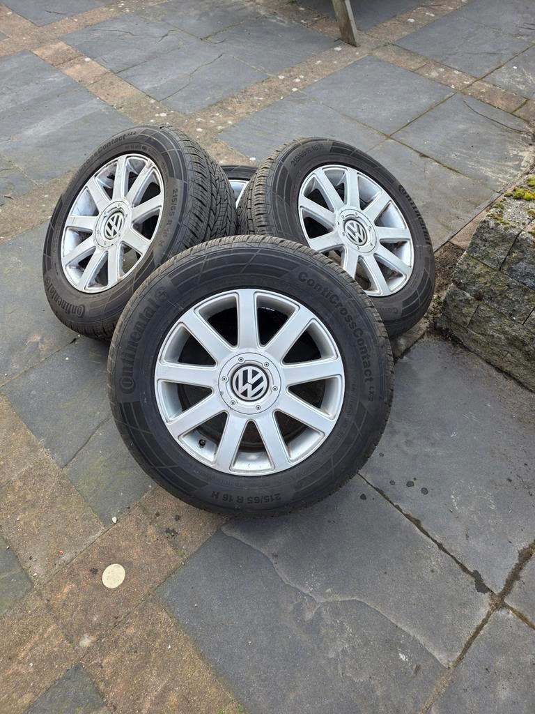 Originele VW velgen met z.g.a.n. Continental banden, Auto-onderdelen, Banden en Velgen, Ophalen, 18 inch, 215 mm, Nieuw
