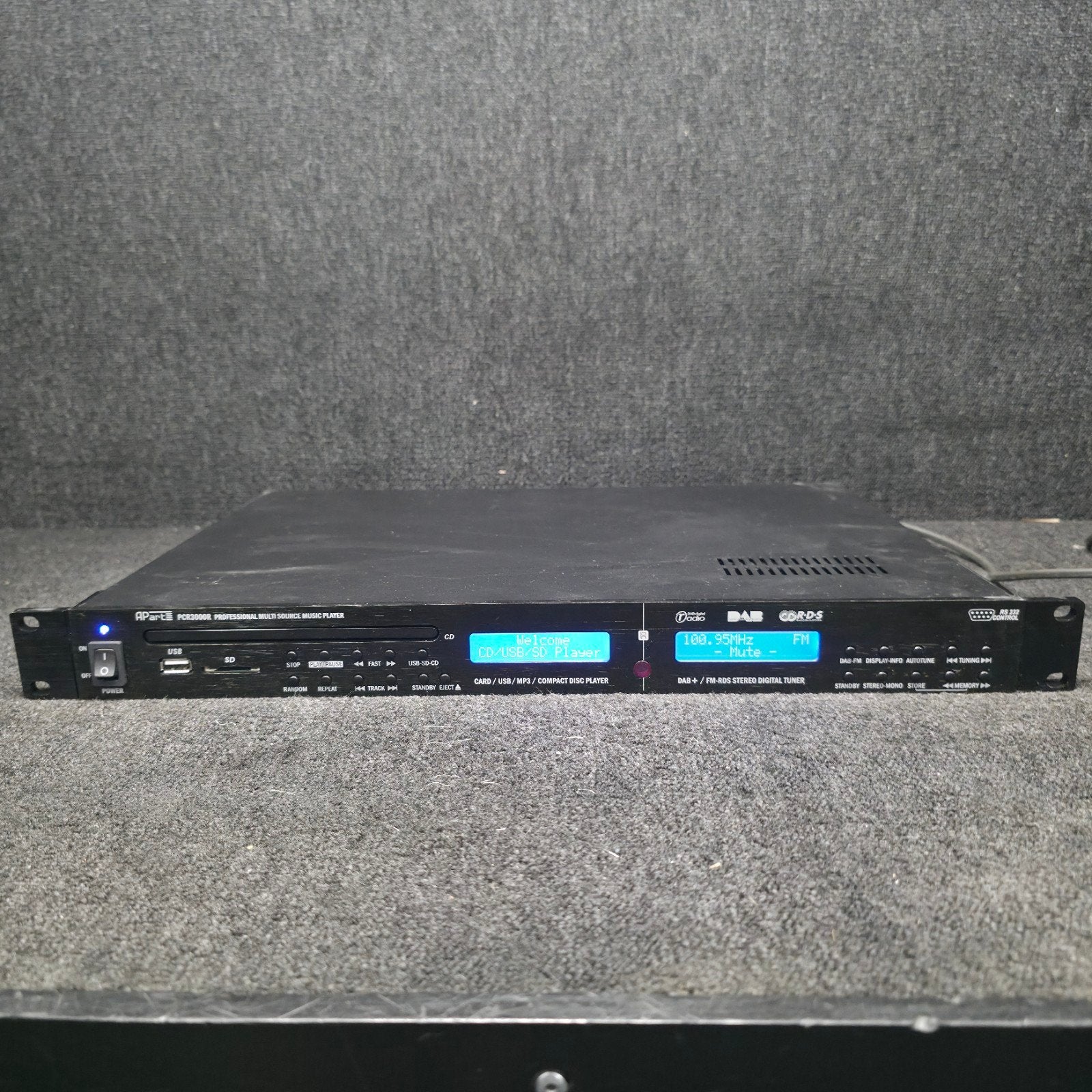 APART  PCR3000R    usb / sd / cd   radio player  19 inch, Ophalen of Verzenden, Minder dan 60 watt, Overige typen, Overige merken