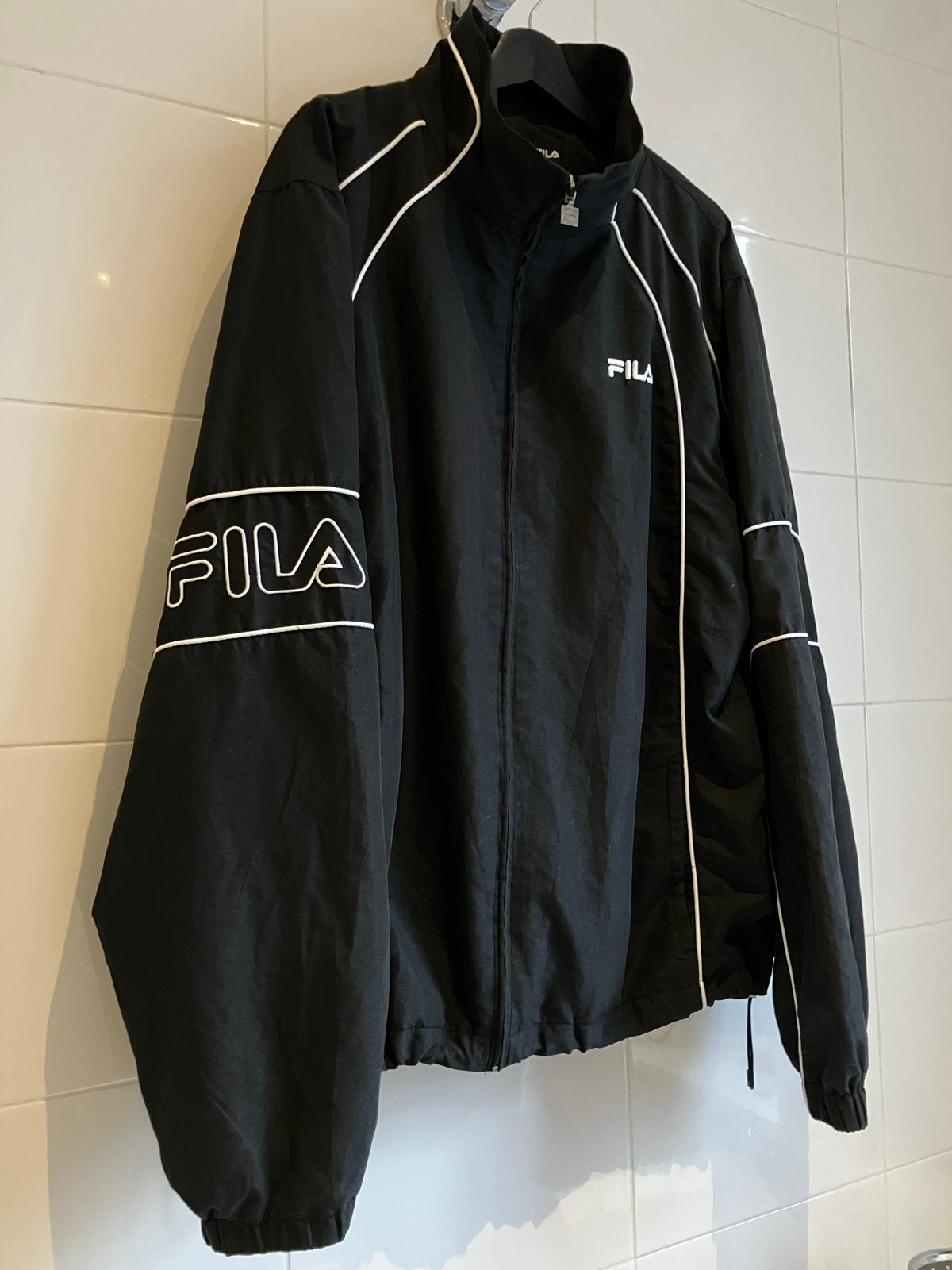 Fila Zwart Windjack Maat XL, Ophalen of Verzenden, Gedragen, Maat 56/58 (XL), Zwart
