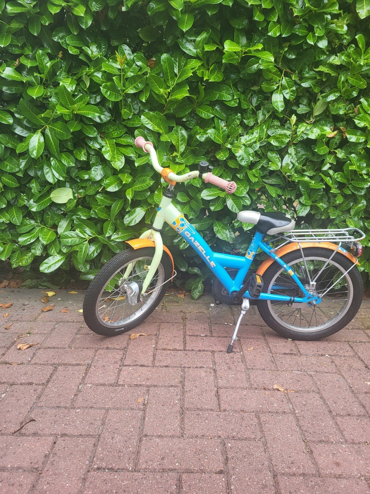 Kinderfiets Gazelle 16 inch met verlichting, Ophalen, Terugtraprem, 16 tot 20 inch, Zo goed als nieuw
