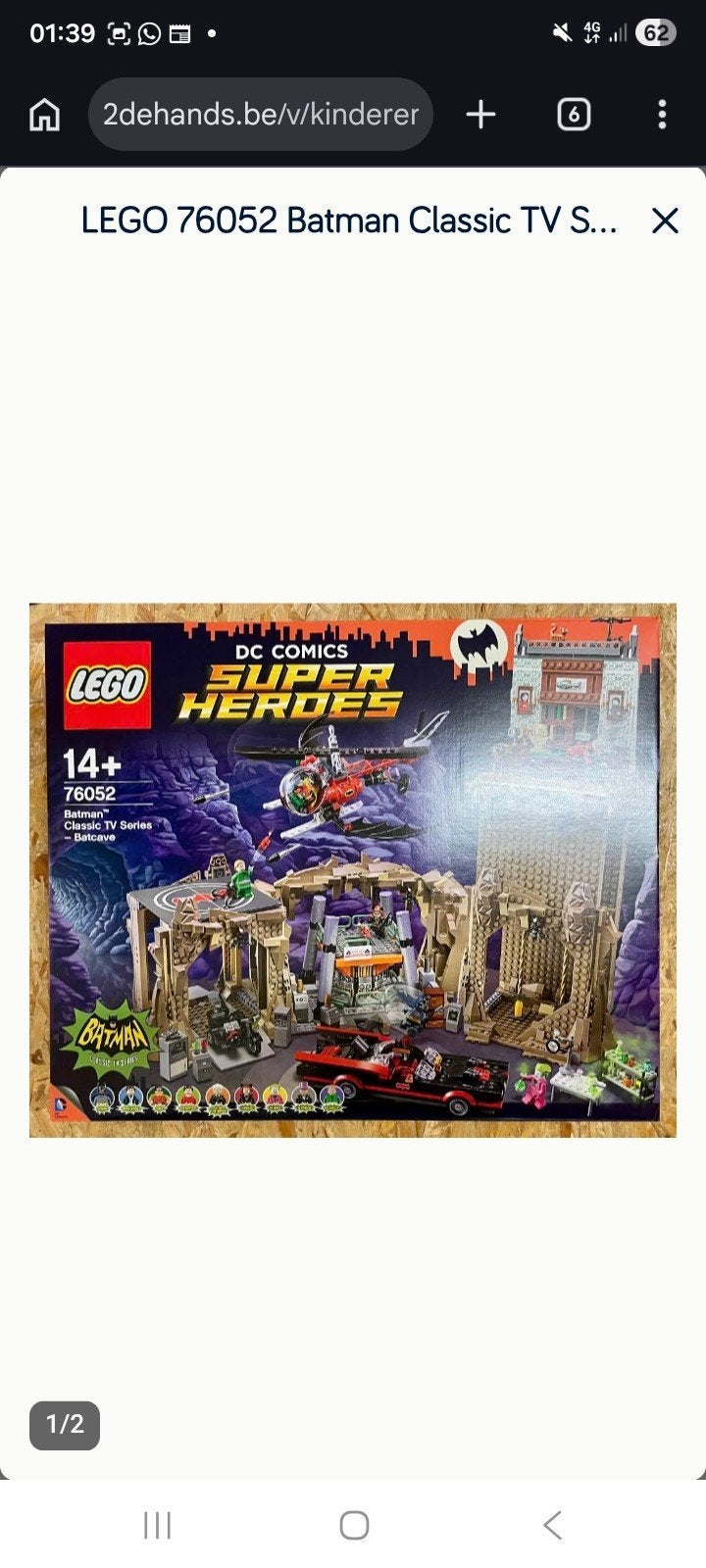 LEGO 76052 Batman Classic TV Series Batcave, Ophalen of Verzenden, Nieuw, Complete set, Lego