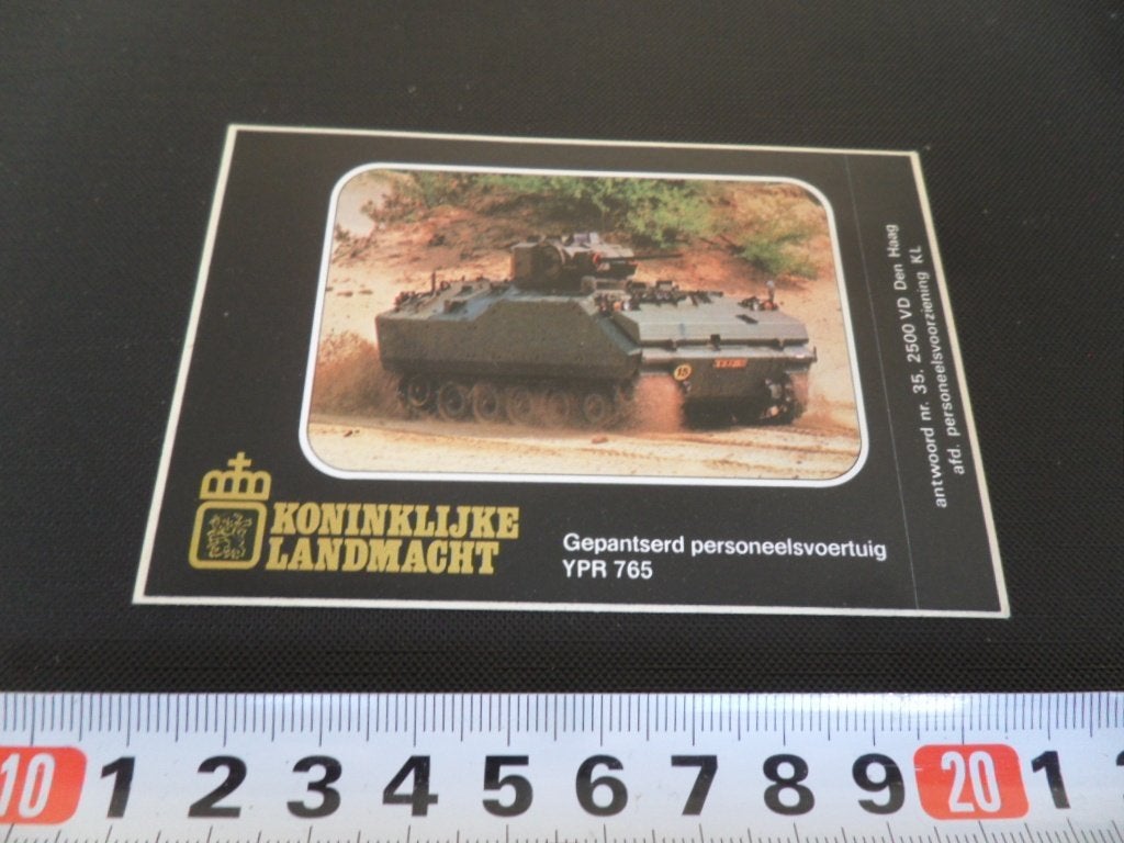 sticker Leger Landmacht YPR 765 gepansterd personeelsvoertui, Ophalen of Verzenden, Zo goed als nieuw