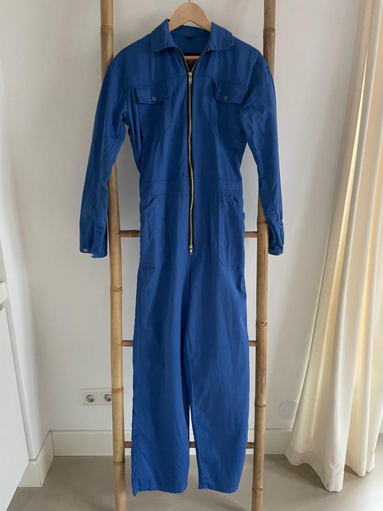 Blauwe overall maat 164 (2x), Ophalen of Verzenden, Zo goed als nieuw, Overall