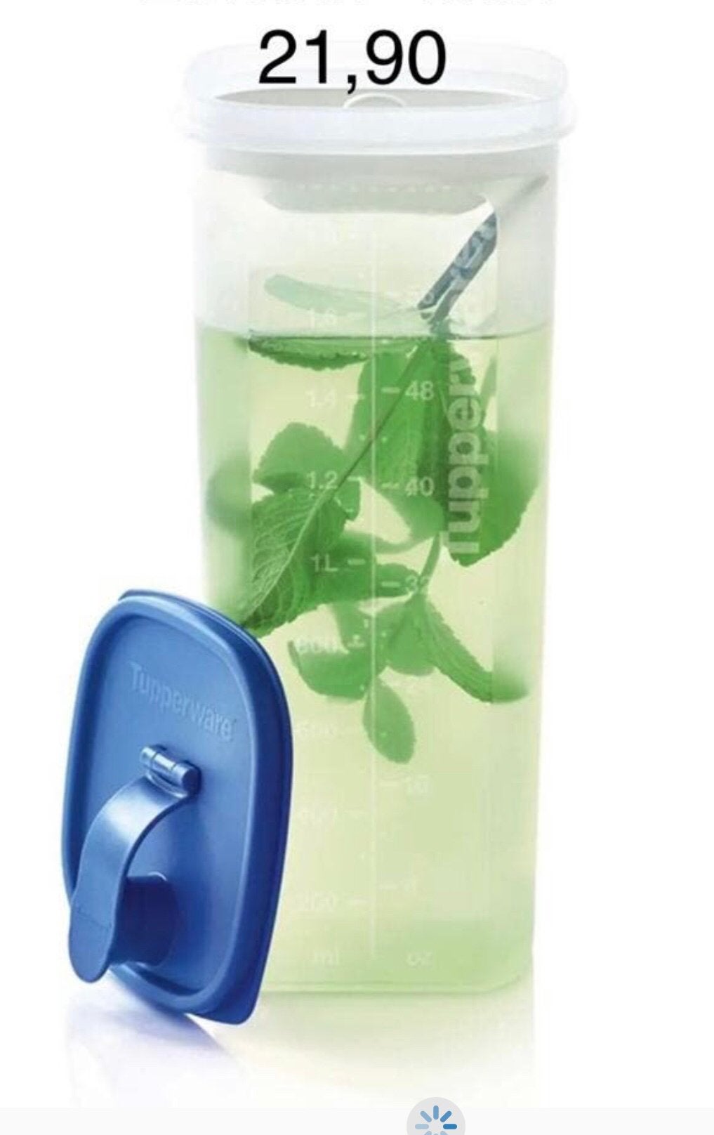 Tupperware Splinternieuwe 2 Liter Kan, Ophalen of Verzenden, Nieuw, Blauw, Beker of Kan