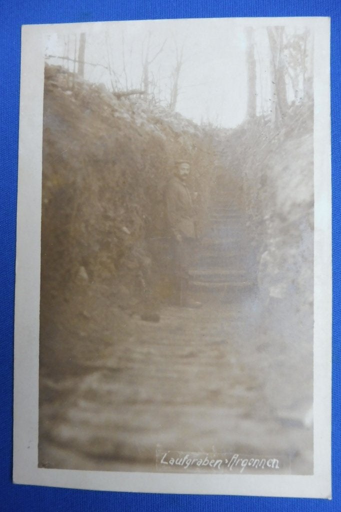 Duitse Feldpost WO1 Fotokaart Argonne 1916, loopgraaf  (n), Verzenden, Landmacht, Duitsland, Overige typen