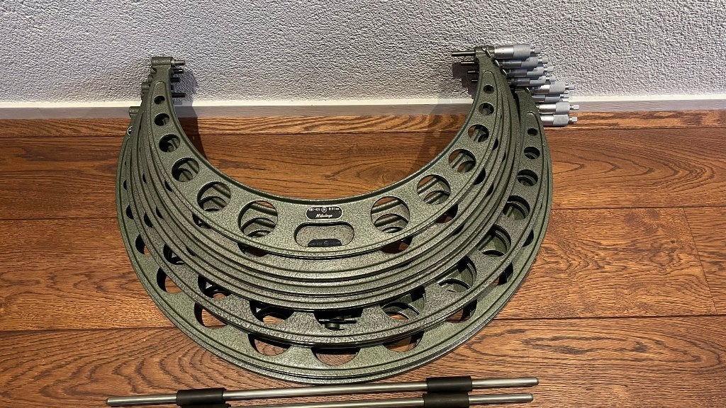 Mitutoyo 400-600mm 0,01mm set  micrometer-/schroefmaat, Ophalen of Verzenden, Zo goed als nieuw, --, Mitutoyo