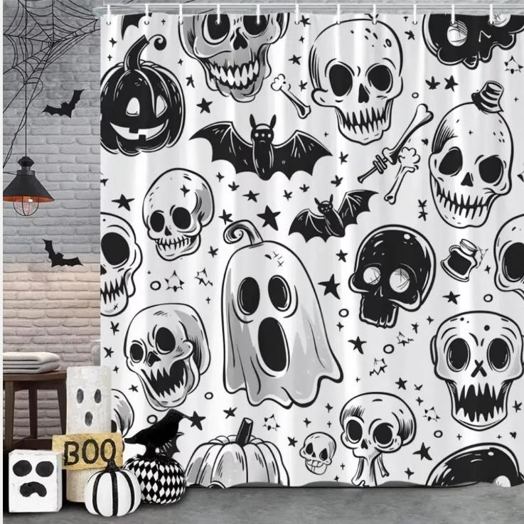 Douchegordijnen Horror spookachtig (180x200cm), Ophalen of Verzenden, Nieuw