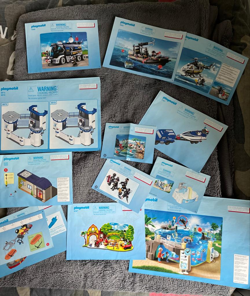 Grote partij Playmobil: politie, aquarium divers, Kinderen en Baby's, Speelgoed | Playmobil, Ophalen, Zo goed als nieuw, Los playmobil