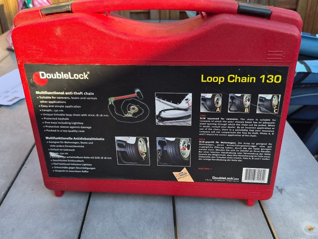 Doublelock Loop Chain kettingslot, Ophalen of Verzenden, Zo goed als nieuw