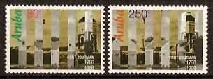 Aruba 207/8 postfris 200 jaar Fort Zoutman 1998, Ophalen of Verzenden, Postfris