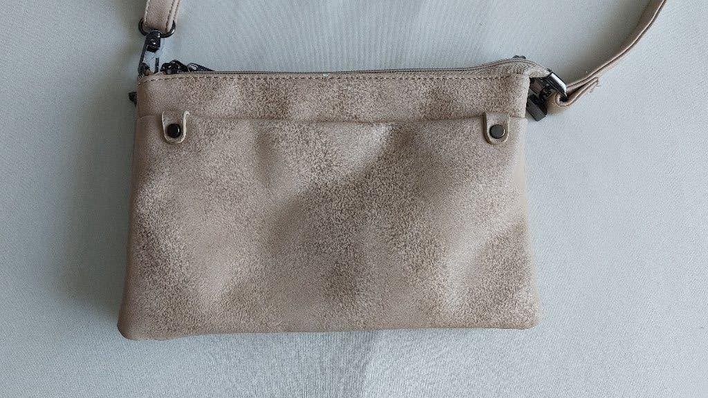 Eleganci schoudertasje beige (ZGAN), Verzenden, Zo goed als nieuw, Beige, Schoudertasje