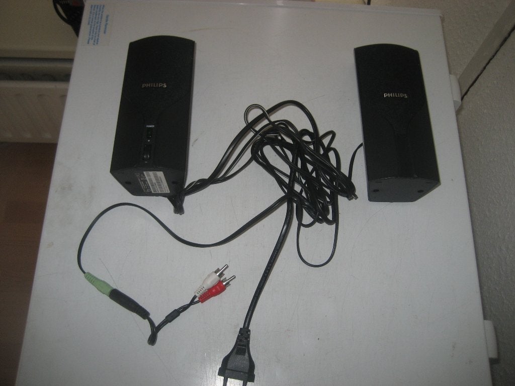 philips mutimedia speakers tulpaansluiting, Ophalen, Gebruikt, Philips