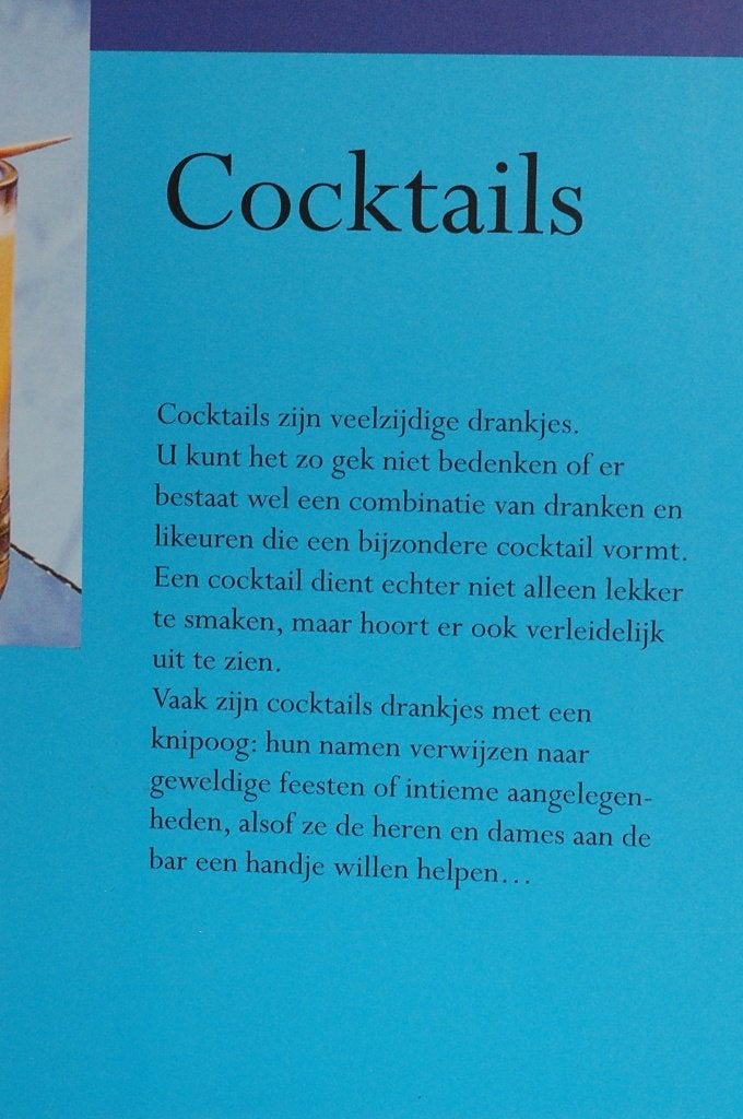 Boek Cocktails (2004), Verzenden, Zo goed als nieuw, Nederland en België