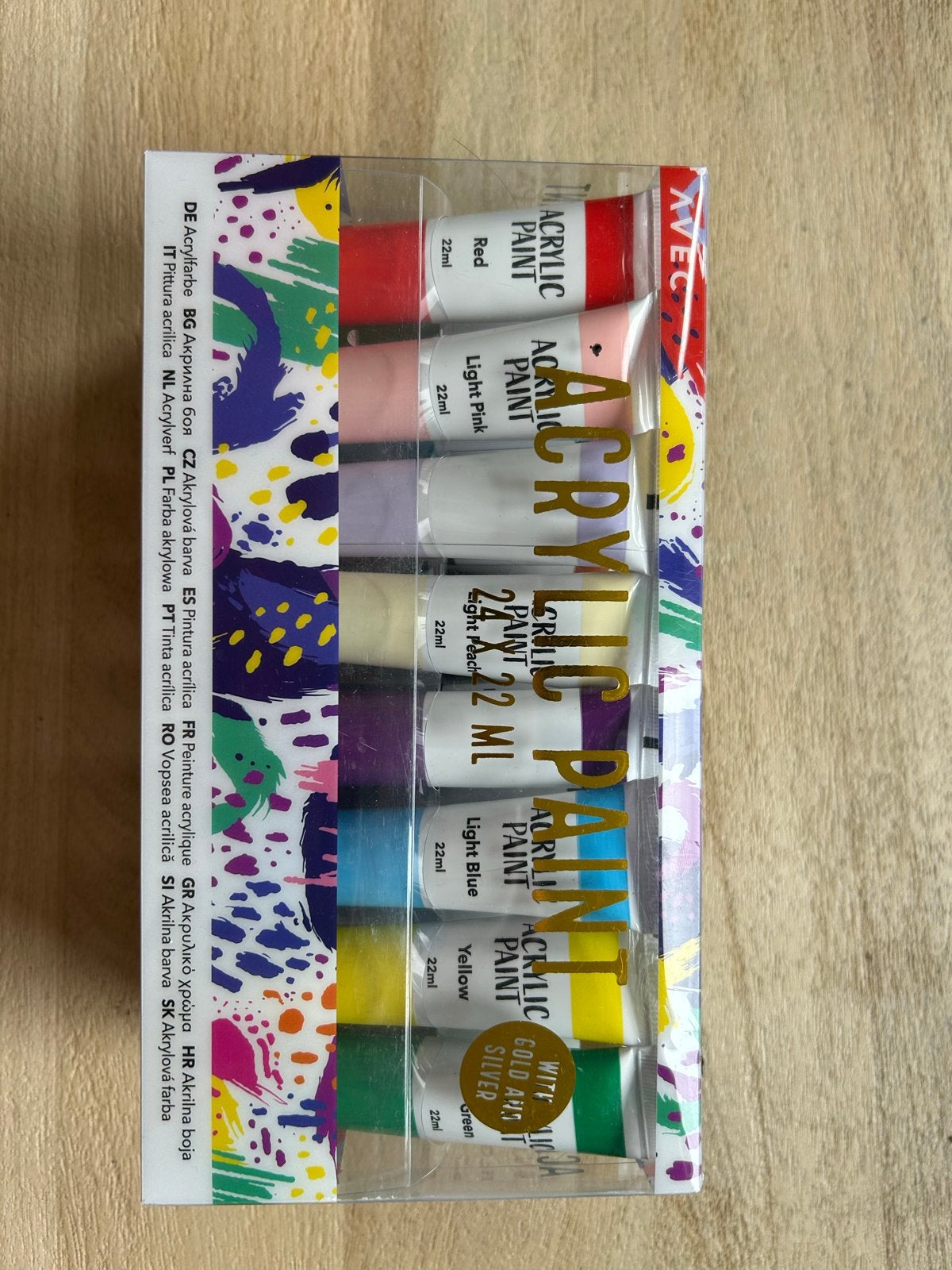 Acrylverf set 22ml - 6 kleuren, Ophalen of Verzenden, Nieuw, Acrylverf