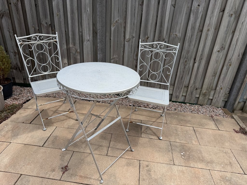 Bistroset, Tuin en Terras, Tuinsets en Loungesets, Gebruikt, Aluminium, Tuinset, Ophalen