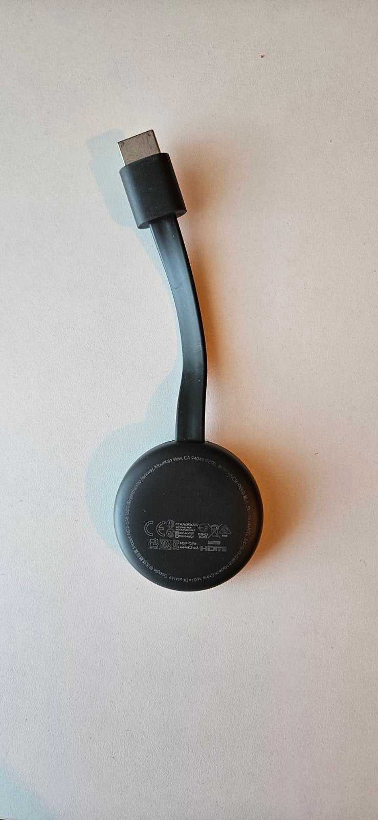 Google Chromecast met HDMI en USB-kabel + adapter, Ophalen of Verzenden, Zo goed als nieuw, HDMI, Zonder harde schijf