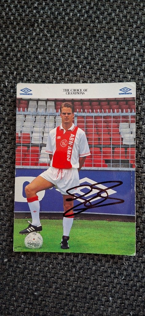 Spelerskaart met handtekening; Frank de Boer # Ajax, Ophalen of Verzenden, Nieuw, Ajax, Spelerskaart