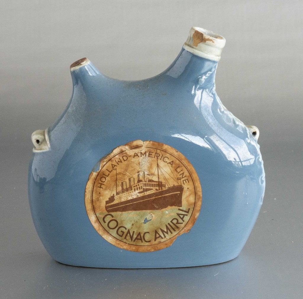 Cognac kruikje Holland Amerika Lijn, Verzamelen, Scheepvaart, Ophalen of Verzenden, Schaalmodel