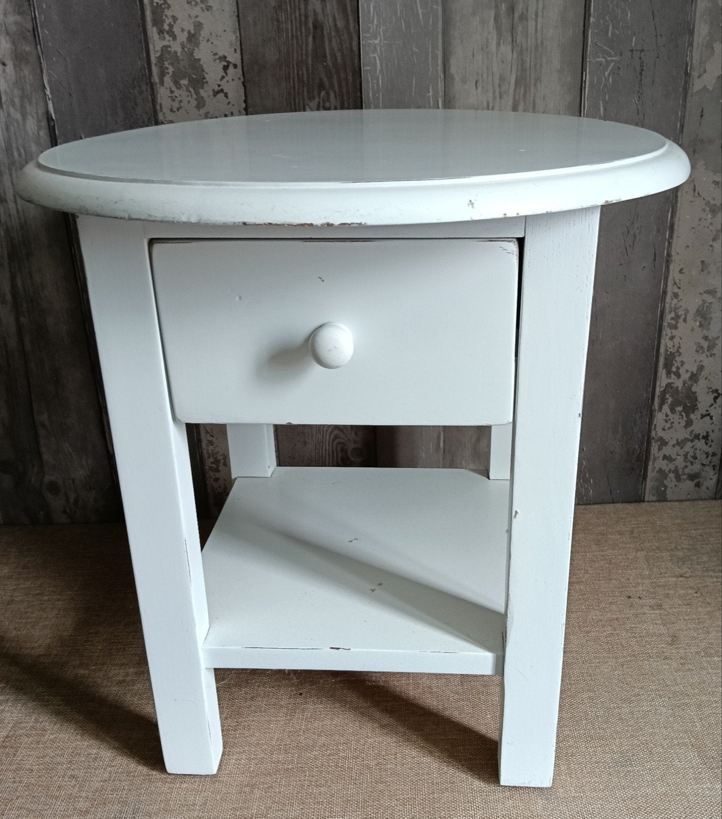 Leuk rond tafeltje met lade, Canadezenlaan 4 Dokkum, Minder dan 55 cm, Rond, La Rentree