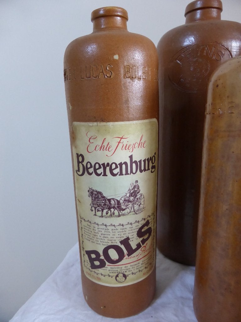 Oude JENEVERKRUIK 1 ltr. BOLS 'T LOOTSJE stenen fles (13), Ophalen of Verzenden