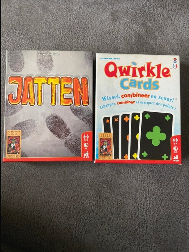 Spellen jatten en qwirkle, Hobby en Vrije tijd, Gezelschapsspellen | Kaartspellen, Ophalen of Verzenden, Zo goed als nieuw
