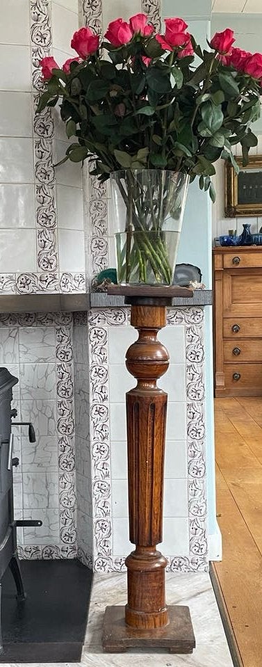 Antieke Houten Pied de Stalle - Vintage Plantenstandaard, Ophalen