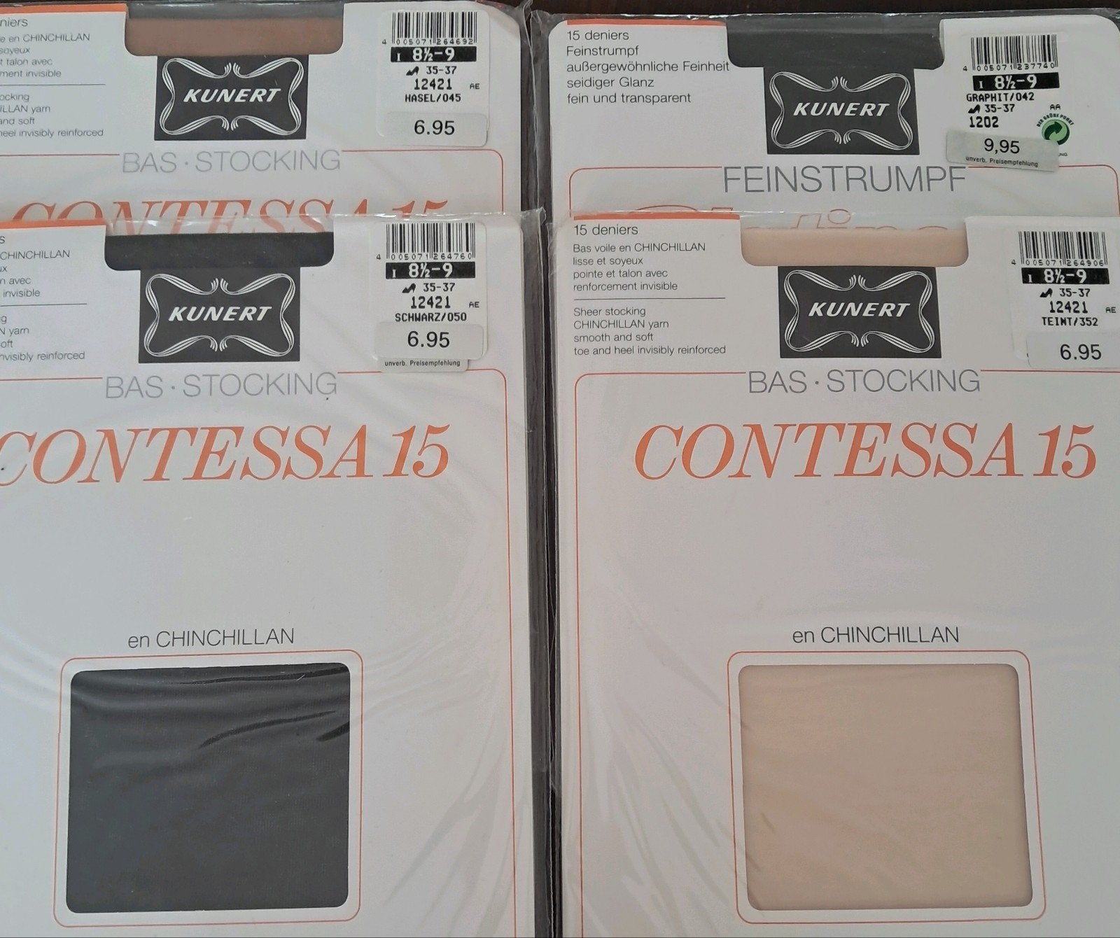Contessa 15 Kunert jarretel kousen maat 8,5-9 in 4 kleuren, Ophalen of Verzenden, Nieuw, Zwart, Panty