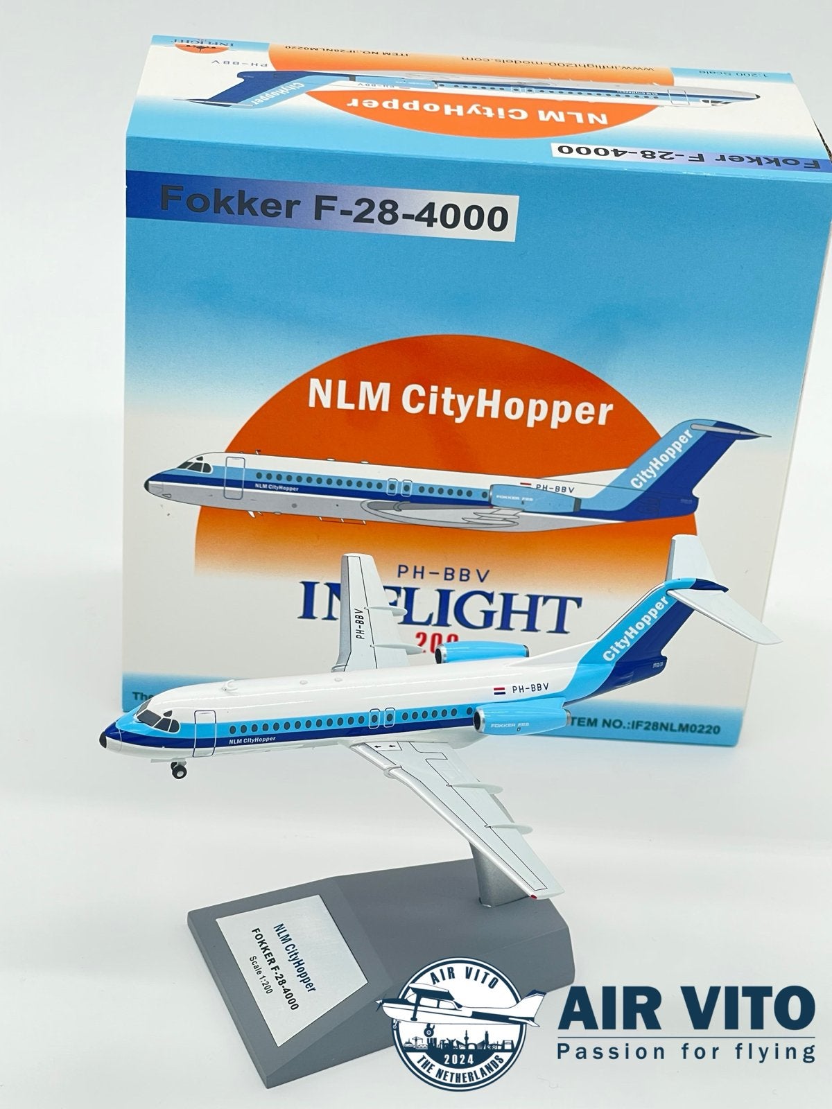 Fokker F-28-4000 NLM CityHopper schaalmodel nieuw, Verzamelen, Schaalmodel, ., Ophalen of Verzenden, .