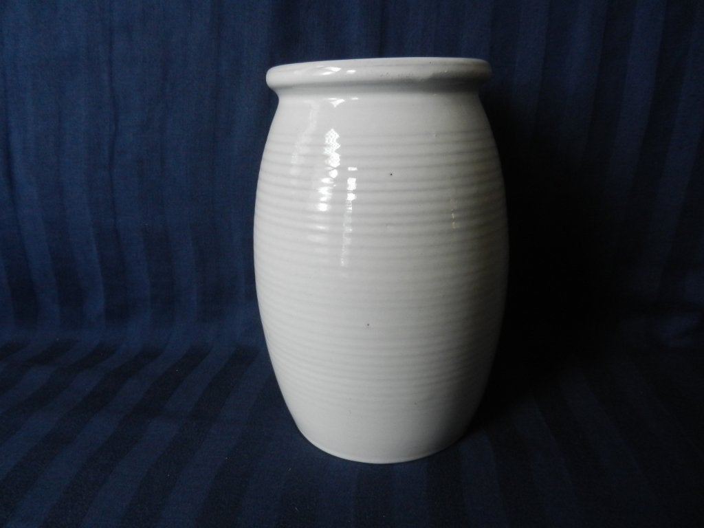 Grote geribde witte vaas Westraven Utrecht model 5210 23 cm, Ophalen of Verzenden