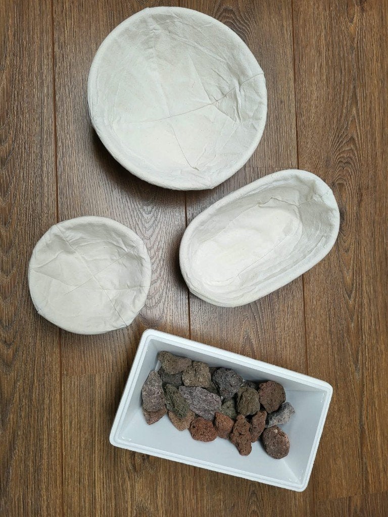 Rijsmanden en lava stenen desem desembrood rijs bulk bakken, Overige typen, Ophalen of Verzenden, Zo goed als nieuw, Overige merken