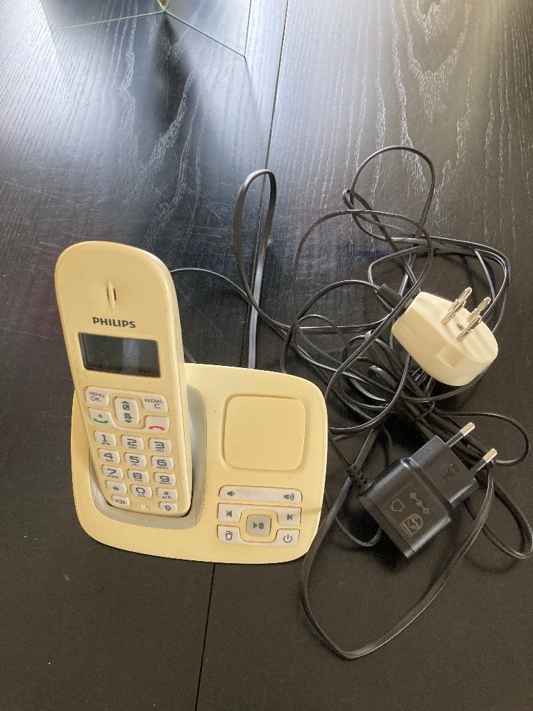 Philips CD 395 draadloze telefoon voor thuis, Ophalen of Verzenden, Gebruikt, 1 handset
