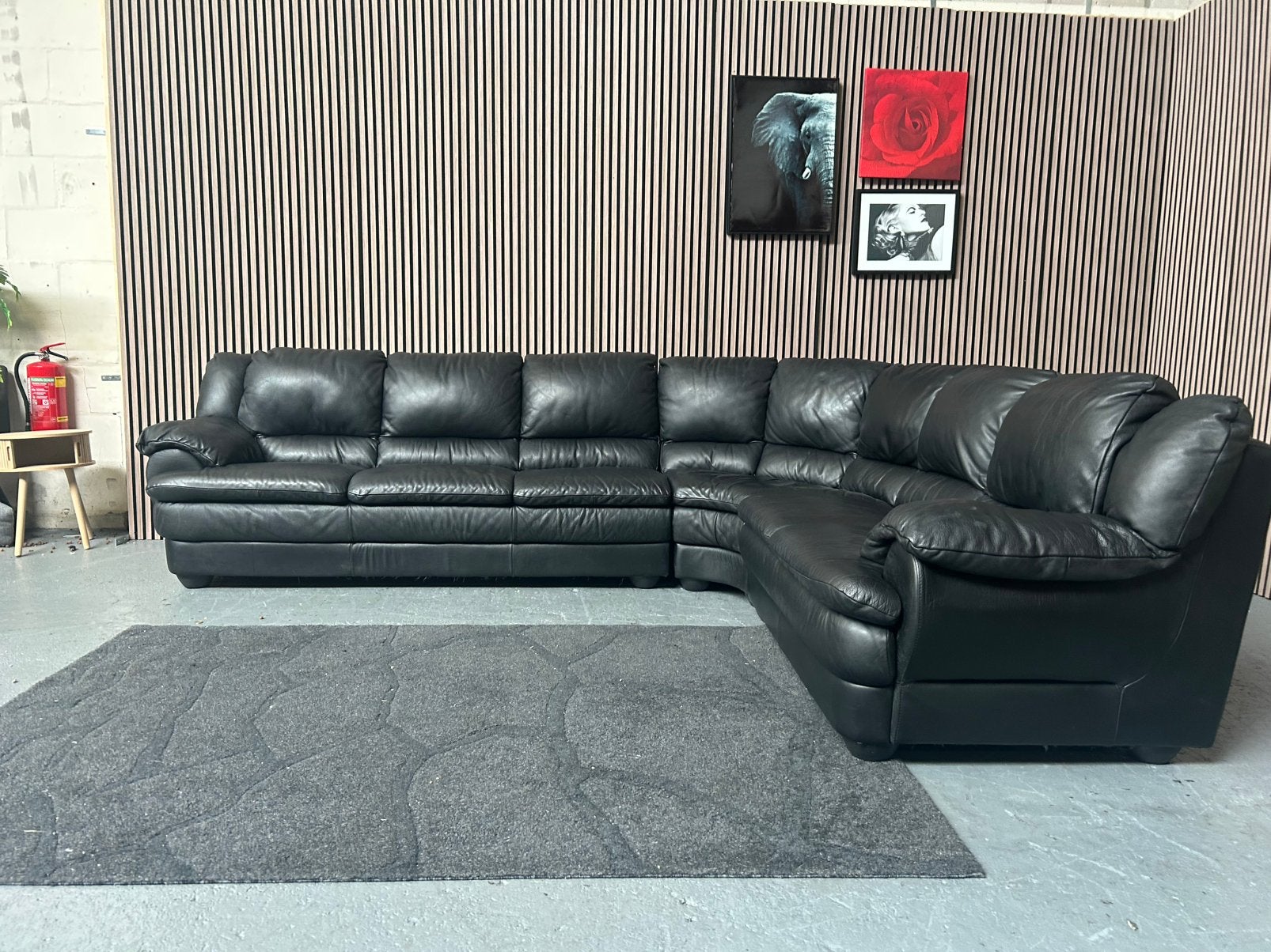GRATIS LEVERING Hoekbank Natuzzi Leer 325X265 GEREINIGD, Hoekbank, 300 cm of meer, Leer, Ophalen of Verzenden