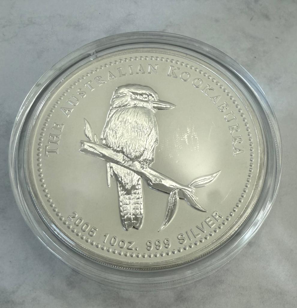 10 oz zilver 2005 Australian - Kookaburra 999 zilver, Ophalen of Verzenden, Zilver