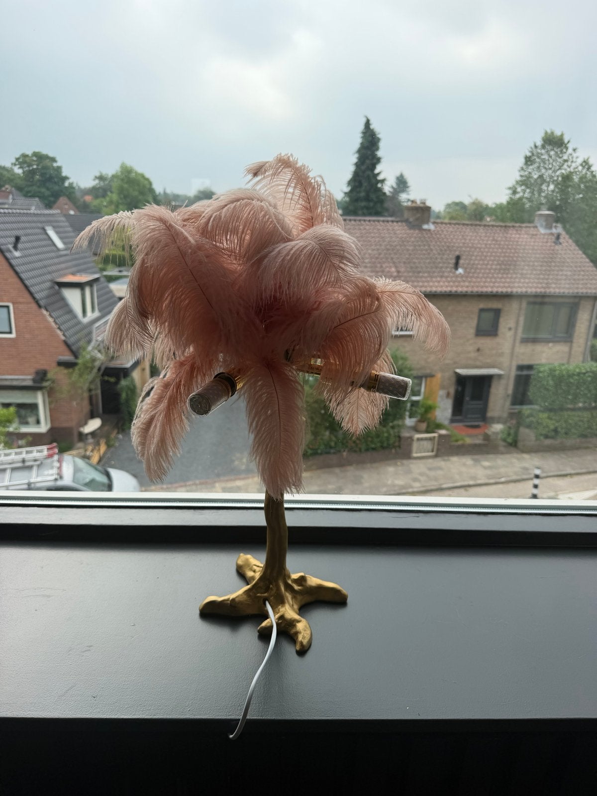 2x Roze Veren lamp- Sfeervolle Decoratie, Gebruikt, Ophalen of Verzenden, Sfeerlamp, Modern