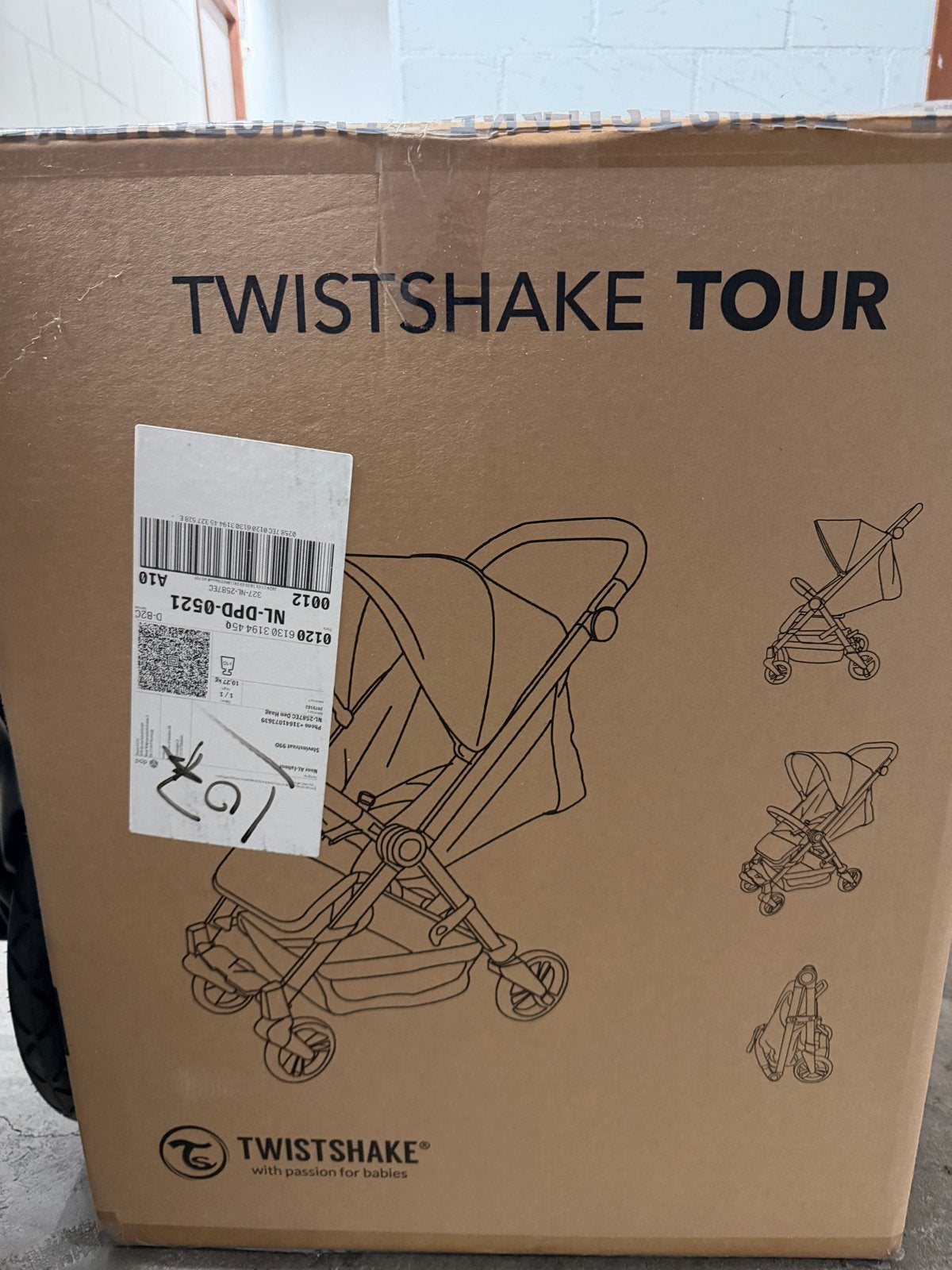 Twistshake Tour Lichtgewicht Buggy met Verstelbare Rugleunin, Ophalen, Zo goed als nieuw, Overige merken, Regenhoes