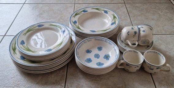 Marjolein Bastin Royal Stafford Libelle Forget-Me-Not servie, Ophalen, Gebruikt, Overige merken, Keramiek