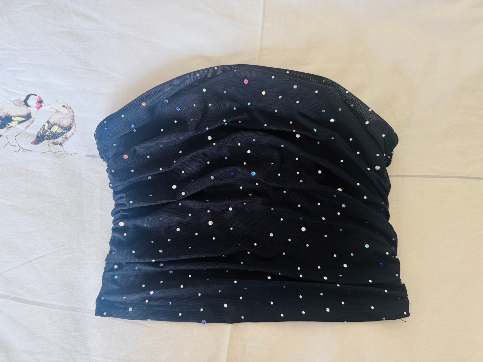Shein nieuwe zwarte strapless top met steentjes maat M/38, Kleding | Dames, Tops, Maat 38/40 (M), Verzenden, Zwart, Nieuw