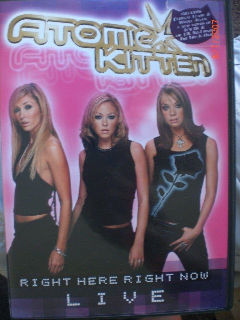 dvd Atomic Kitten Right Here From Now Live, Met bonustracks, Alle leeftijden, Ophalen of Verzenden, Zo goed als nieuw